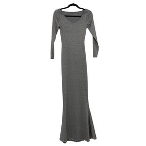 Maxi bodycon mermaid tail dress (similar to skims lounge long sleeve dress)